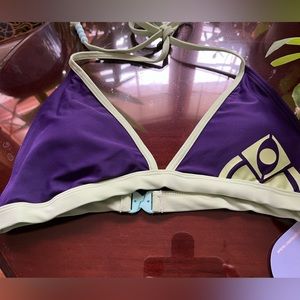 Nomis Purple/Light Green Bikini Top in Size Large